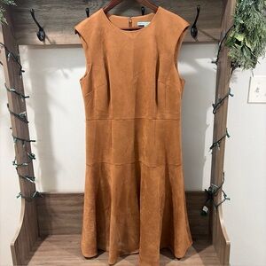 Antonio Melani Dress Brown Sleeveless Size 10 Office Read Flaw